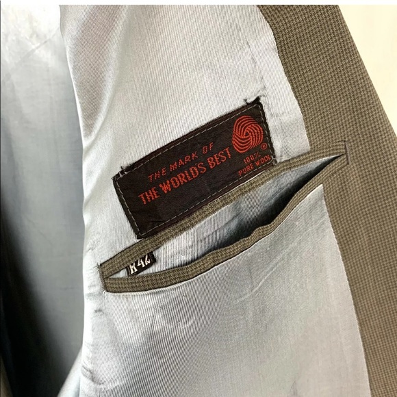 Men 42R Jean-Paul Germain BlazerGray Tweed Pattern - Picture 7 of 9